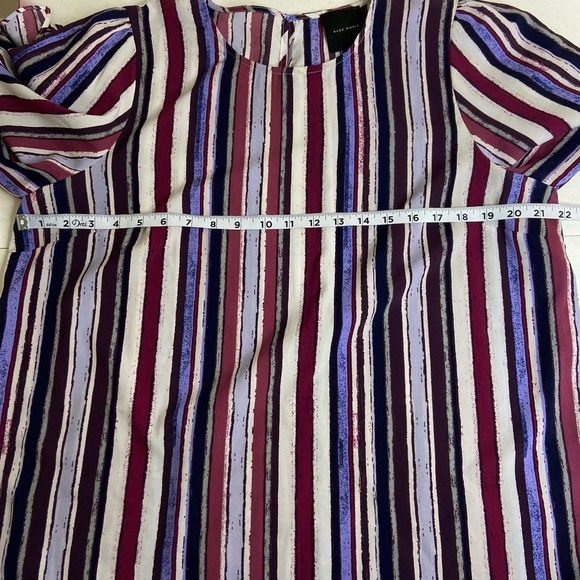 Alex Marie Size Large 2 Piece Top and Wrap Skirt Striped Lagenlook boho modern - Picture 11 of 15